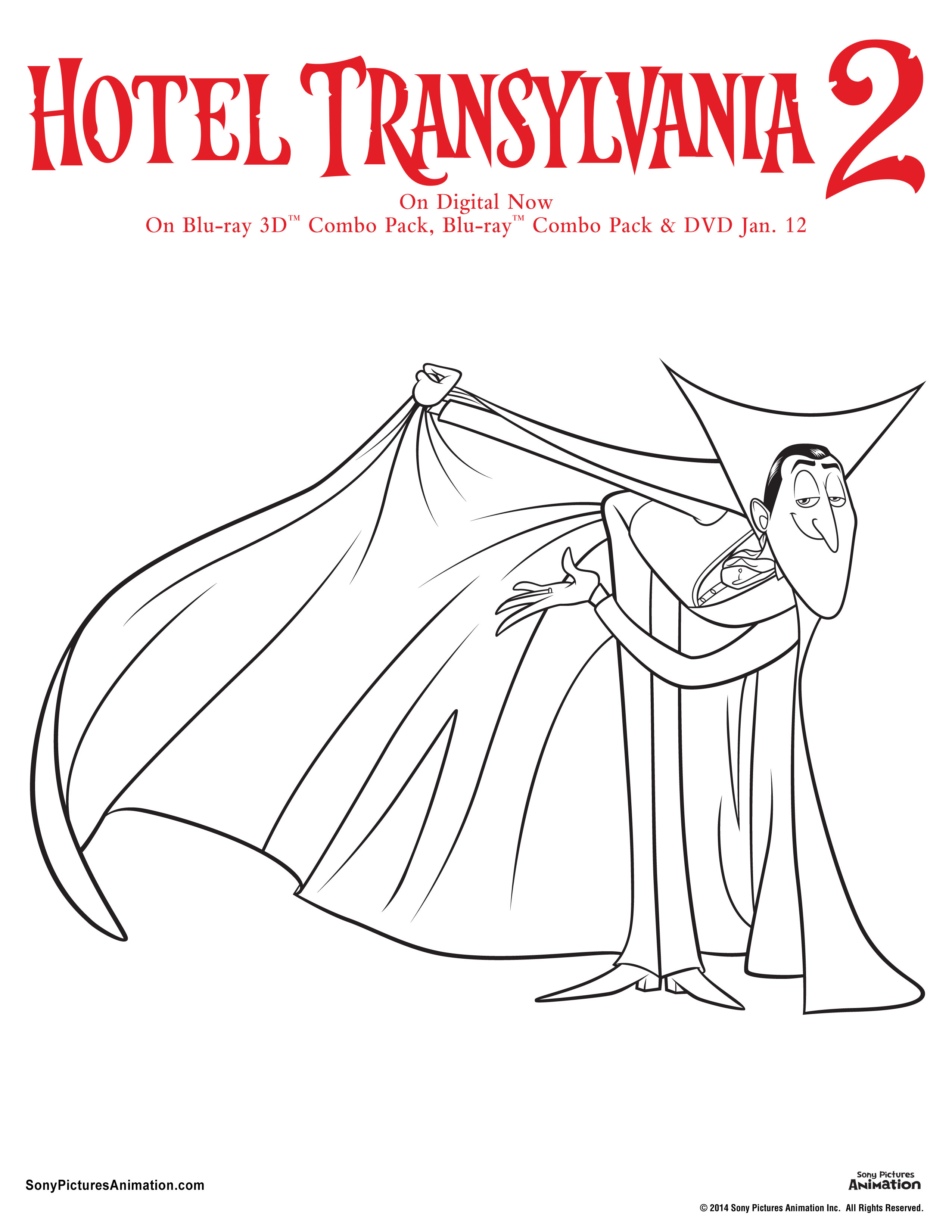 Hotel Transylvania Colouring Page Printable Mummy Blog Blogger NZ New Zealand