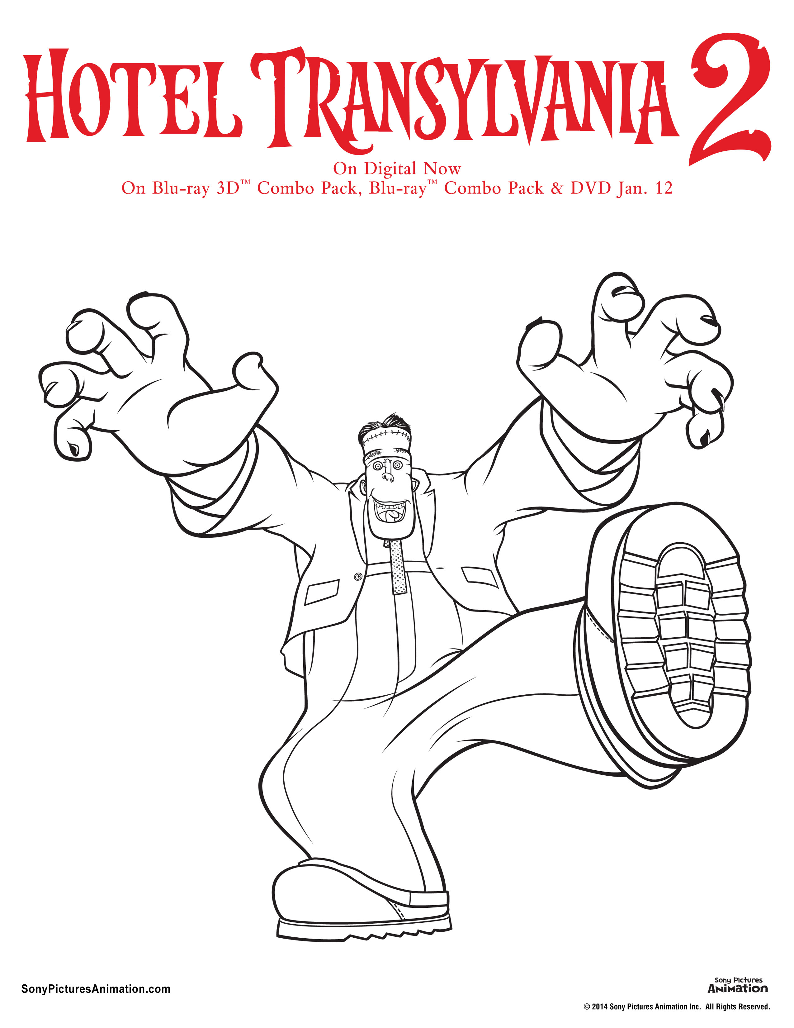 Hotel Transylvania Colouring Page Printable Mummy Blog Blogger NZ New Zealand
