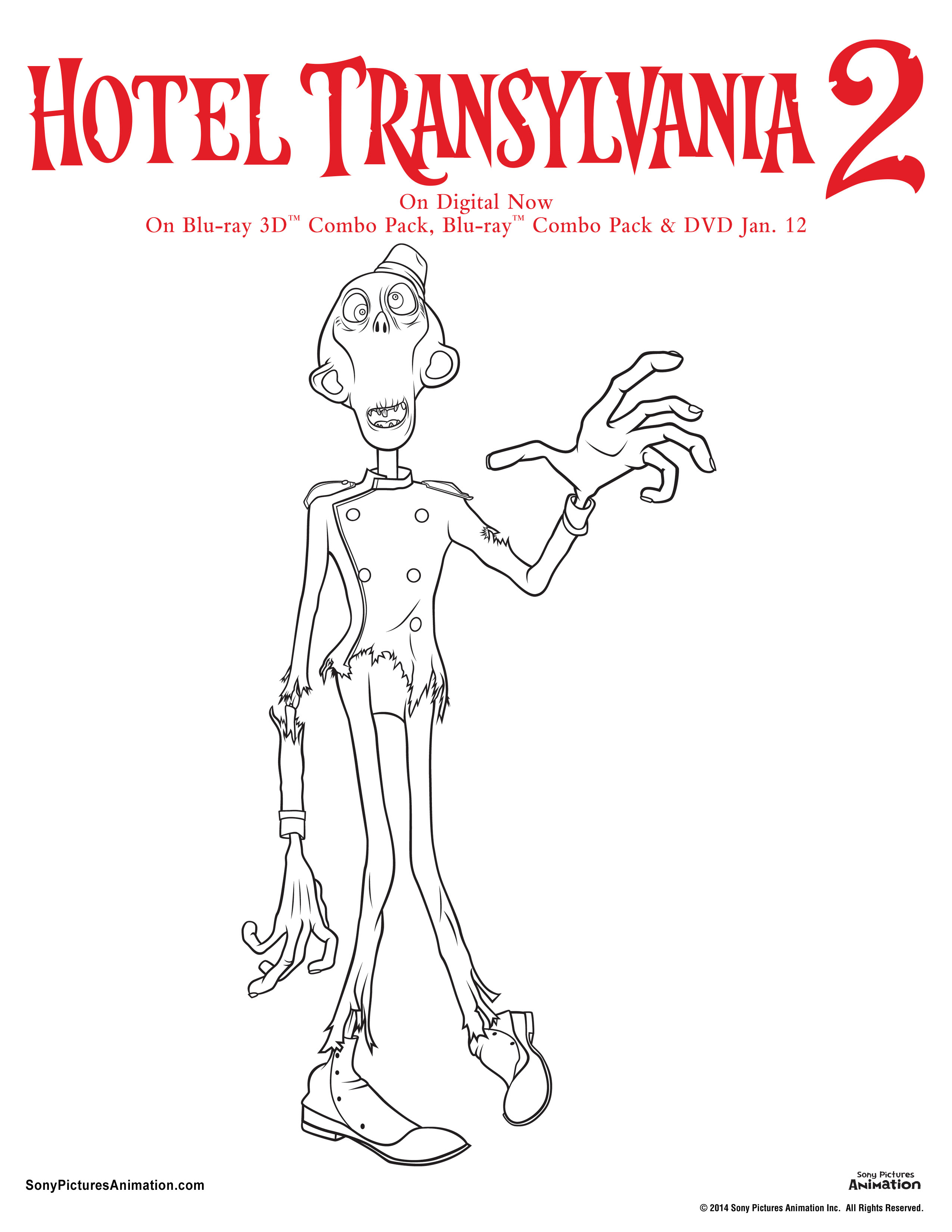 Hotel Transylvania Colouring Page Printable Mummy Blog Blogger NZ New Zealand